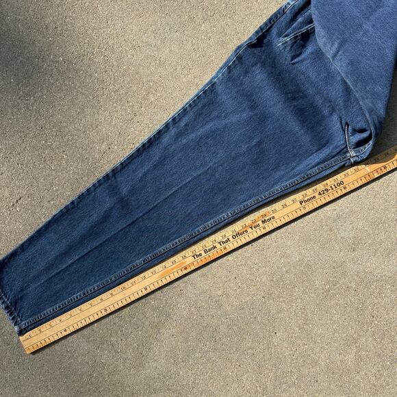 Vintage Y2K Levi's 550 Relaxed Fit Tapered Leg Blue Mom Jeans Ladies 18 W L - Picture 13 of 13